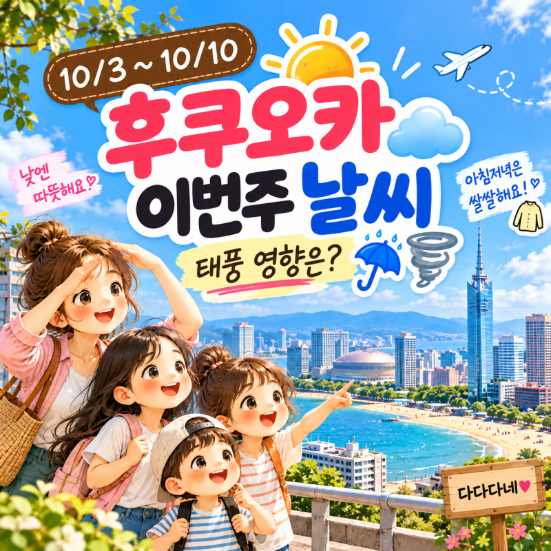 후쿠오카 이번주 날씨 10월 3일~10일｜태풍 영향과 10월 옷차림