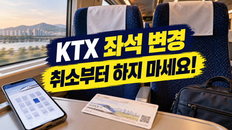 KTX 좌석을 바꾸고 싶을 때 취소하기 전 확인할 것