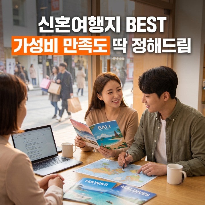 요즘 신혼부부들이 가장 많이 다녀온 신혼여행지 TOP5 (만족도와 가성비 비교)