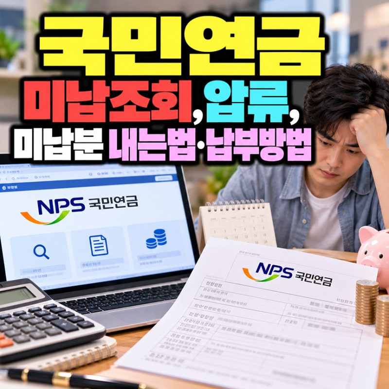 국민연금 미납조회, 압류, 미납분 내는법·납부방법