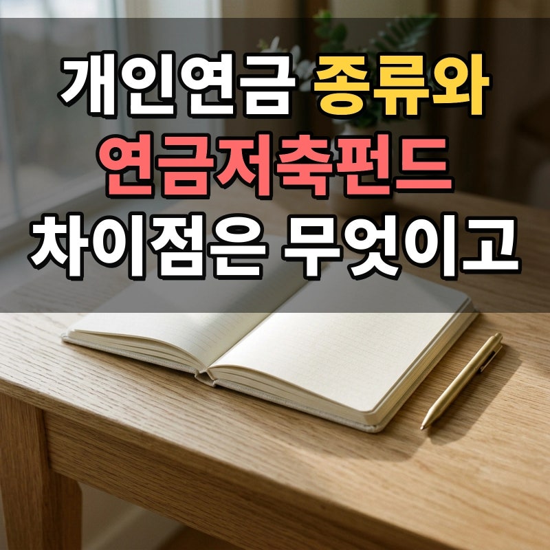 개인연금 종류와 연금저축펀드 차이점은 무엇이고 세액공제 혜택을 챙기려면 어떻게 가입해....