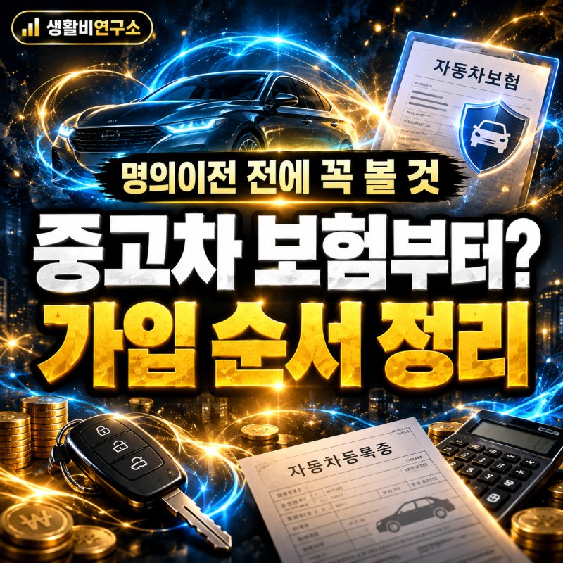 중고차 계약 끝났다면 보험부터? 명의이전 전에 꼭 챙겨야 하는 순서