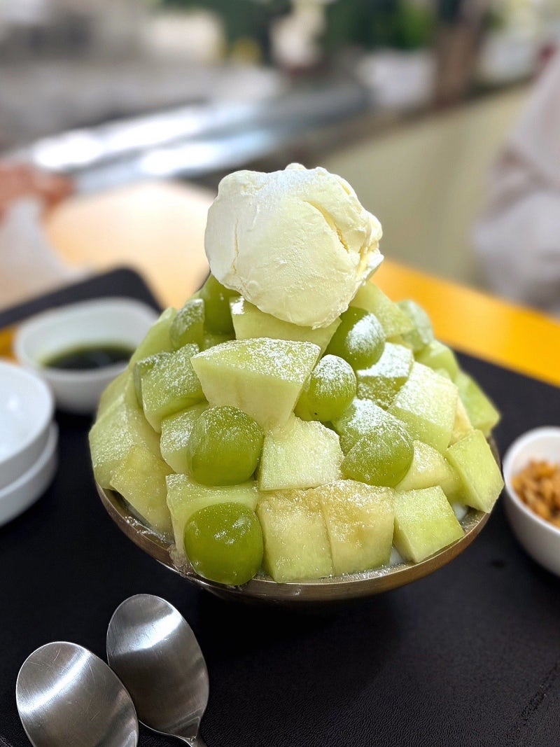 여수 빙수 맛집 돌산 애견동반 카페 메론빙수 후기