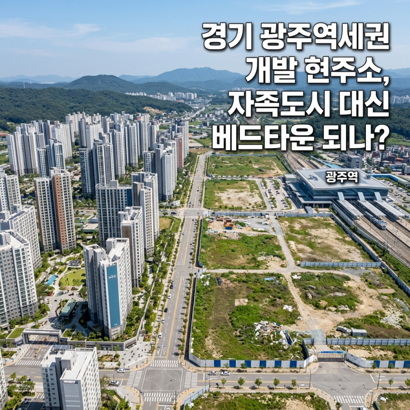 경기 광주역세권 개발 현주소, 자족도시 대신 베드타운 되나?
