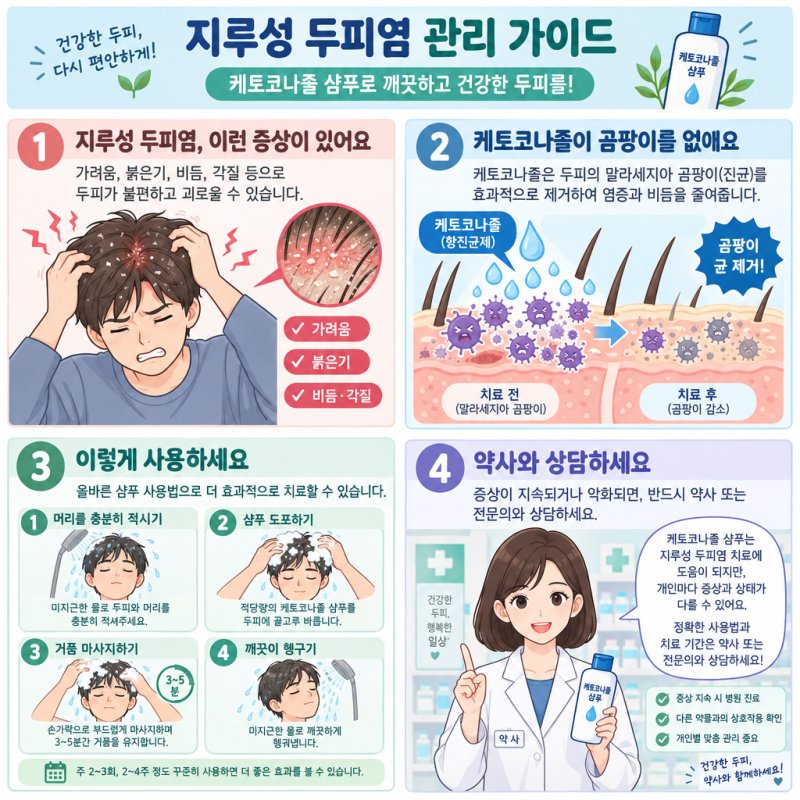 약사가 알려주는 건조한 날씨 니조랄 샴푸 사용법, 효과와 주의사항 알고 가세요