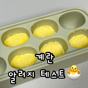 6개월아기 계란 알레르기 테스트 계란 노른자 흰자 큐브 만드는 방법