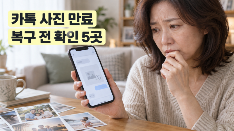 카카오톡 사진 만료됐을 때 복구 가능할까?｜갤러리·톡서랍 확인 5곳