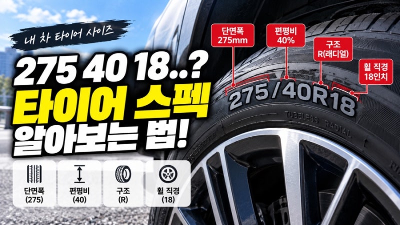 275/40R18..? 내 차 타이어 스펙 알아보는 법!
