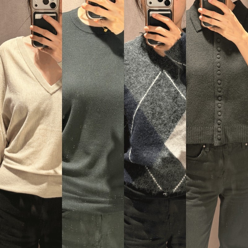 자라 가을 니트 4벌 입어봤어요｜164cm 어울린 니트 vs 부해 보인 니트
