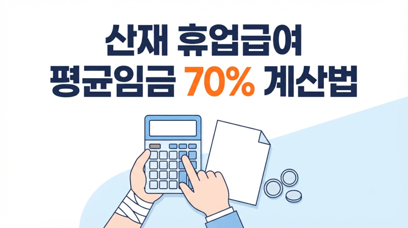 산재 휴업급여 신청 요건과 평균임금 70% 계산법은?