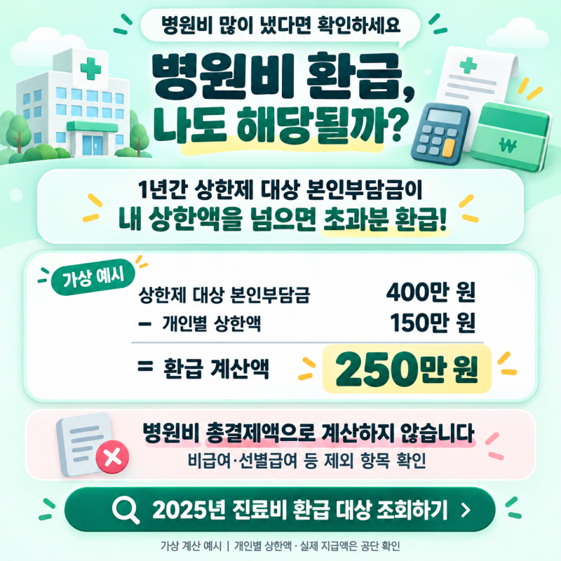 병원비 많이 냈다면 돌려준다? 건강보험료 본인 부담금 환급 나도 해당되나?