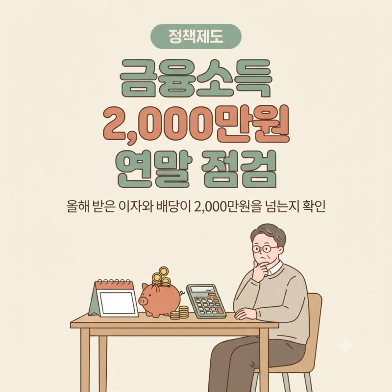 금융소득종합과세 2000만원 기준, 연말 전에 확인할 것들 (2026년 고배당 분리과세·건보료까지....