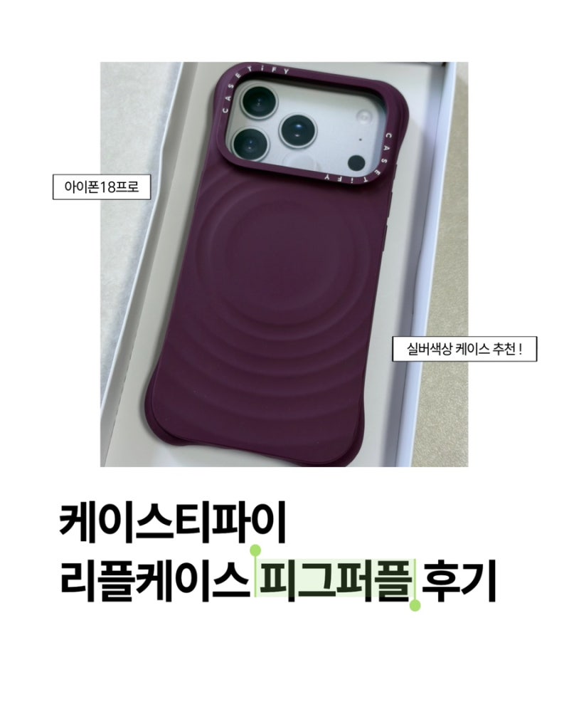 아이폰18프로 케이스 추천｜케이스티파이 리플케이스 피그 퍼플 | 실버 아이폰 케이스