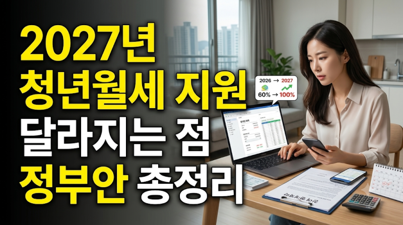2027년 청년월세 지원 달라지는 점 정부안 정리