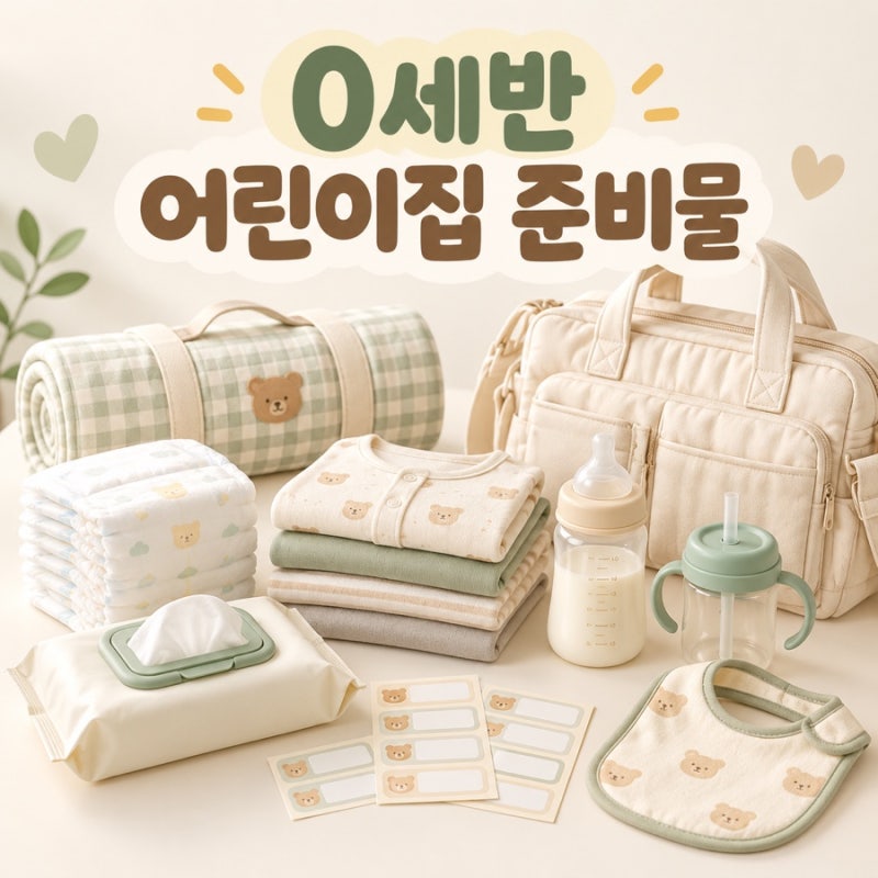 0세반 어린이집 준비물, 기저귀부터 낮잠이불까지 체크리스트
