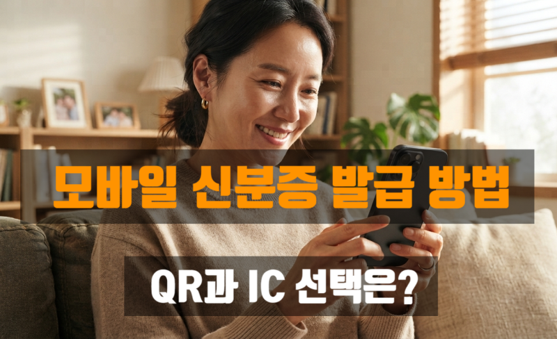 모바일 신분증 발급 방법, QR과 IC 주민등록증 중 나에게 맞는 선택은?
