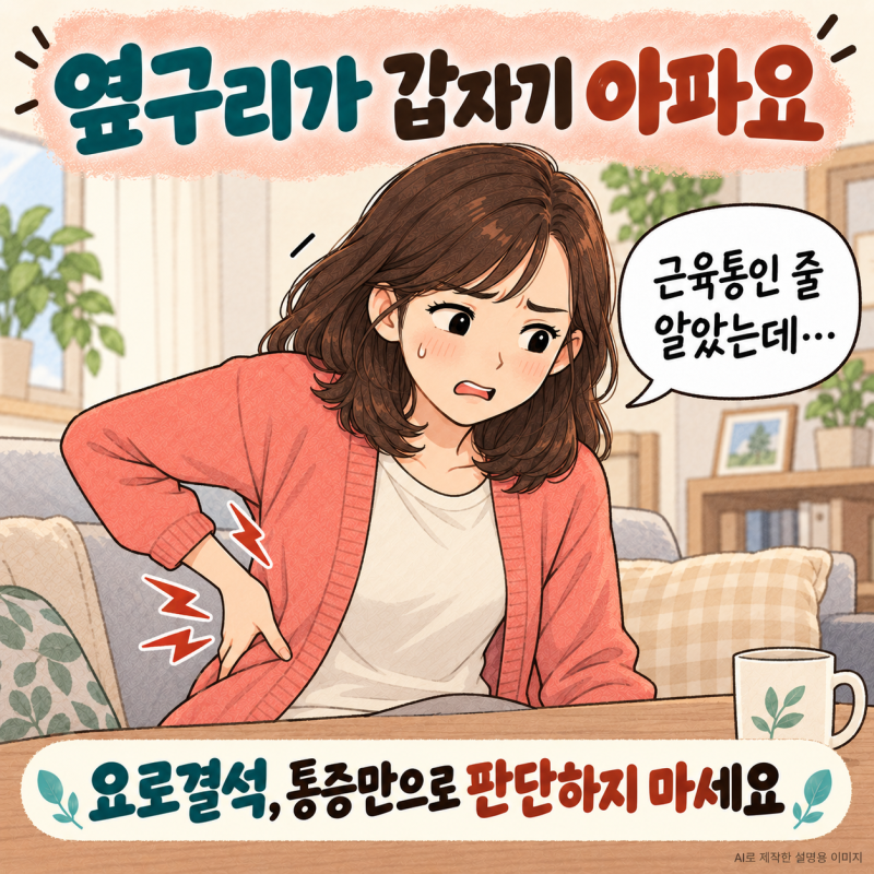 갑자기 옆구리가 아프다면? 요로결석 증상부터 치료·재발 예방까지
