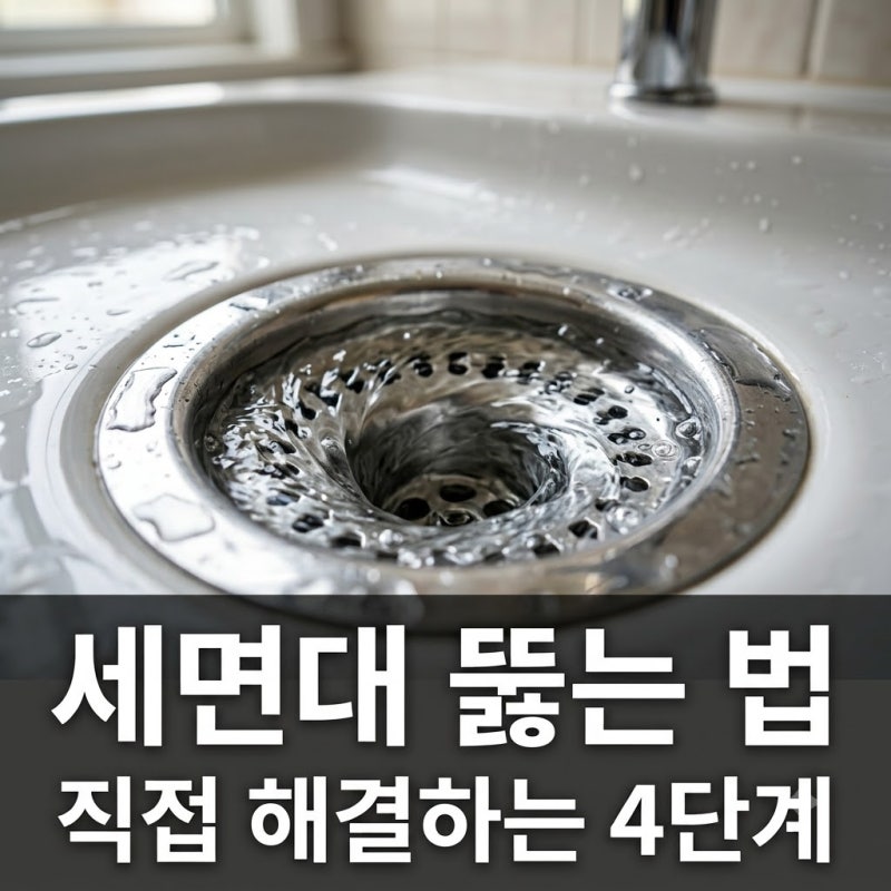 세면대 물이 안 내려갈 때 해결법! 직접 뚫는 순서 4단계 요약