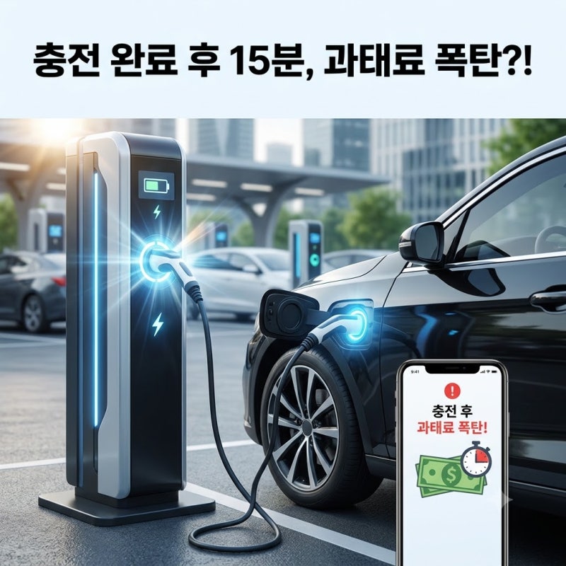 전기차 완충 후 15분 늦었다가 과태료 폭탄? 급속 완속 충전 방해 단속 기준 총정리