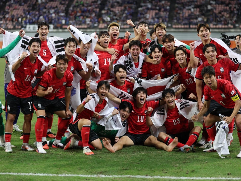[스포츠/축구] 엄지성 왼발 결승골! 2026 아이치·나고야 아시안게임 남자축구 일본 꺾고 전무....