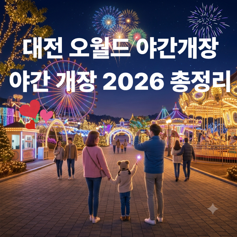 Daejeon O-World Night Opening Fireworks Times and 2026 Operating Hours: A Comprehensive Guide