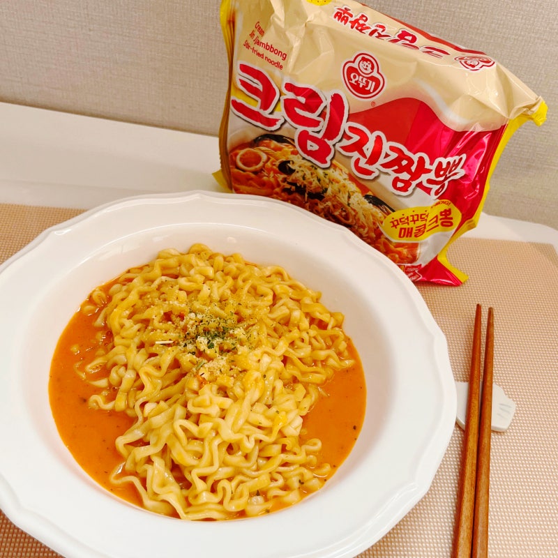 크림진짬뽕 복작복작 조리법! 요즘 뜨는 꾸덕매콤 라면 후기