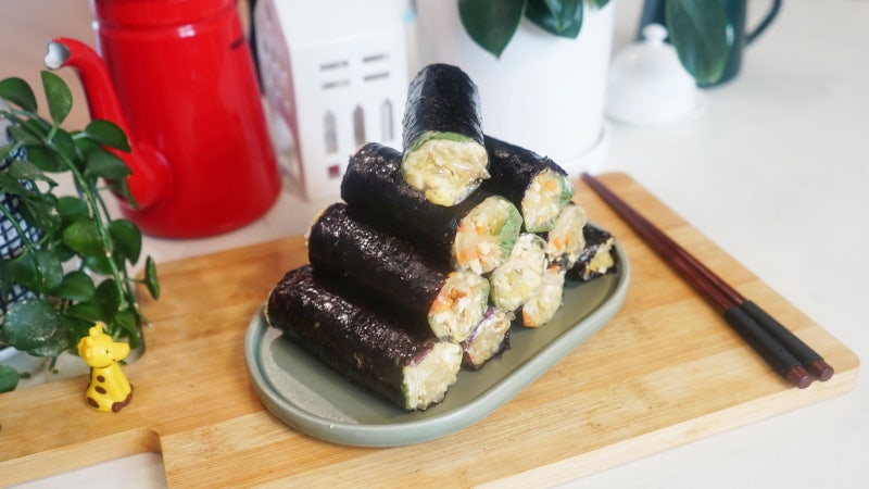 키토 김밥 이렇게 드시면 5kg 싹 빠져요! 밥없는 김밥 다이어트 김밥 라이스페이퍼 김밥 맛있....