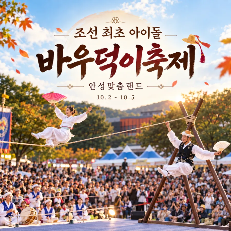 조선 최초 아이돌 바우덕이! 2026 안성맞춤 남사당 바우덕이축제 일정 주차 완벽정리(ft. 안성....