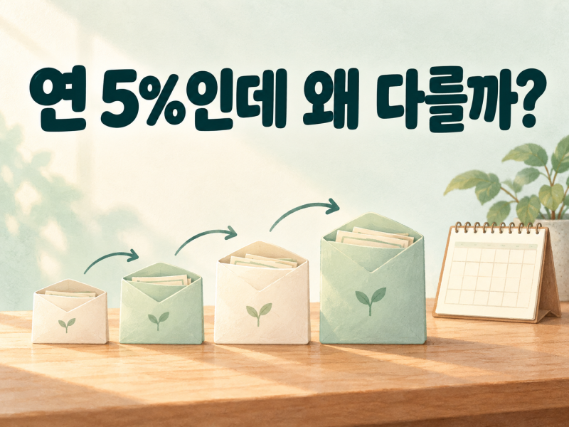 적금 연 5% 이자 계산, 월 30만 원 넣으면 얼마 받을까?