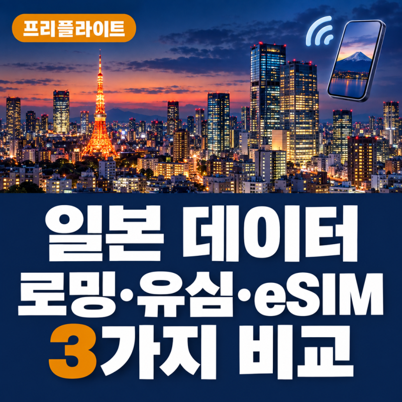 일본 eSIM·유심·로밍 뭐가 나을까? 3가지 비교와 고를 때 볼 5가지