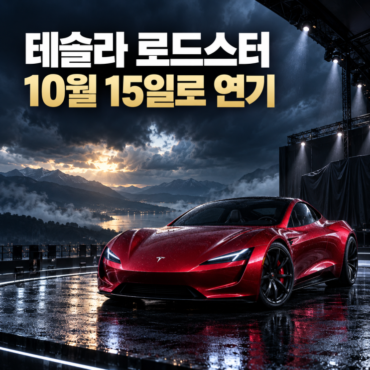 <b>테슬라 로드스터</b> 공개 연기｜10월 15일로 미뤄진 이유는?