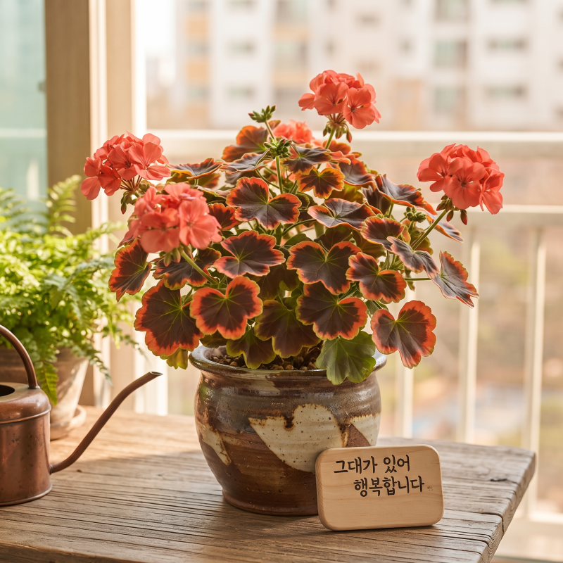 "가을 정원 채우는 알록달록 무늬잎 매력!"팬시제라늄 키우기 | 꽃말 특징부터 모종심기& 가....