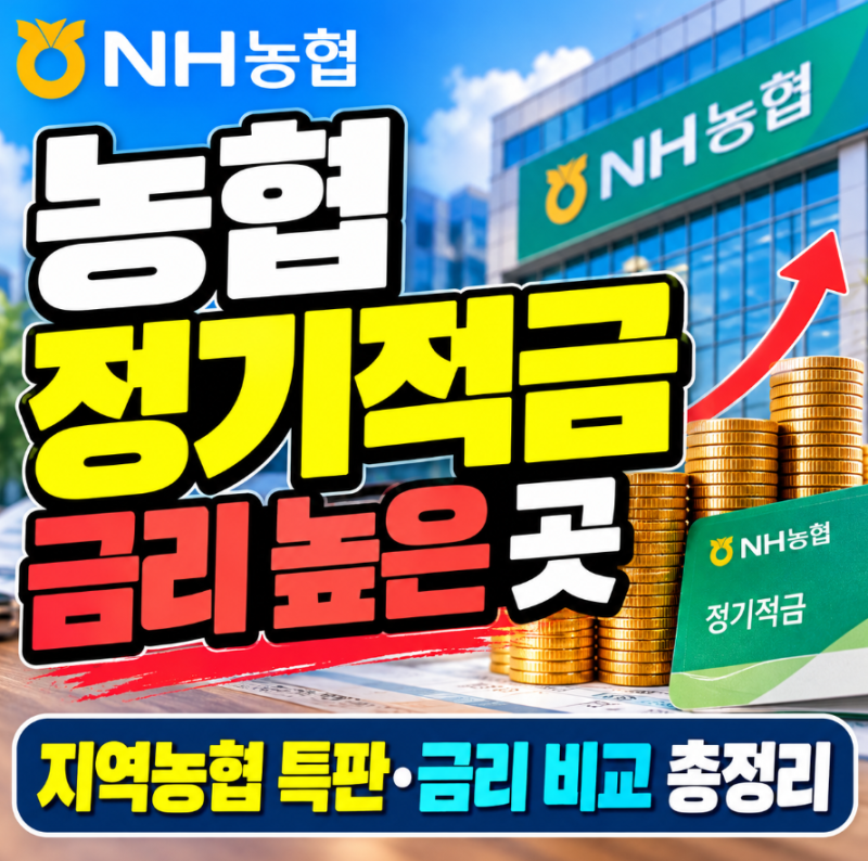 농협 정기적금 금리 높은 곳｜지역농협 특판·금리 비교 총정리
