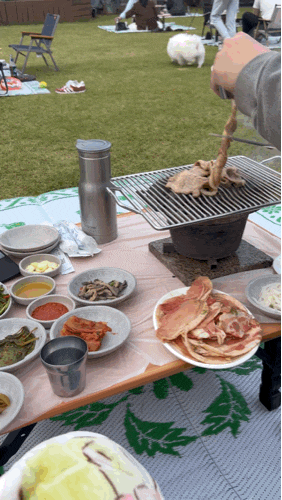 남양주 애견동반 맛집 금남멧돼지 잔디밭 야외 바베큐