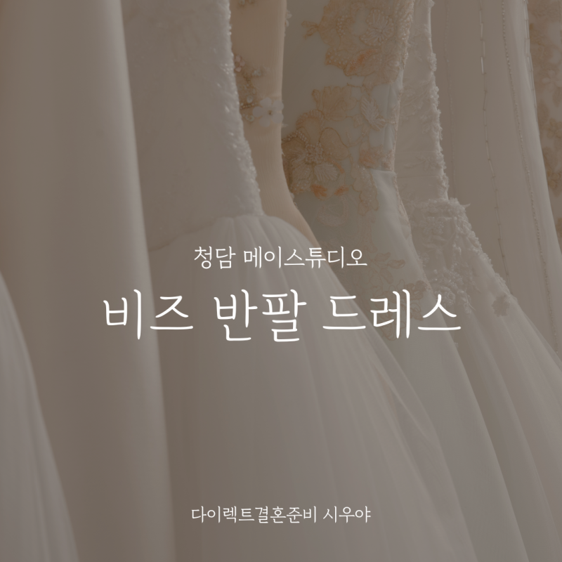 메이스튜디오 촬영 드레스 선피팅 반팔비즈드레스 추가금 없는 드레스