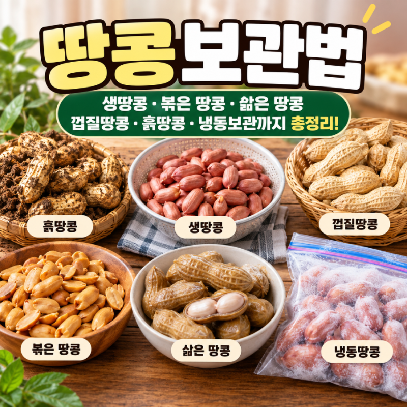 땅콩 보관법, 생땅콩부터 볶은 땅콩까지 총정리