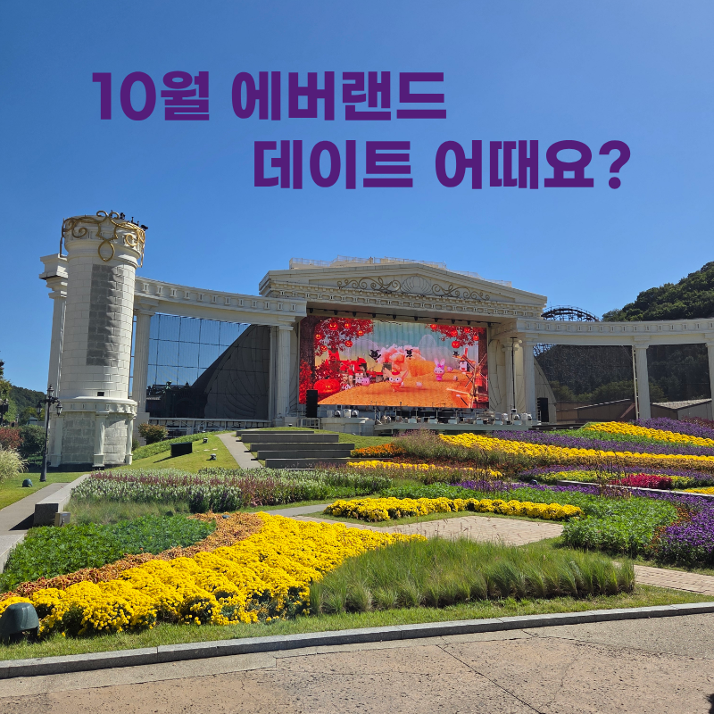 26년10월 에버랜드 데이트│ 옷차림, 주차, 음식물반입 여부, 준비물 등