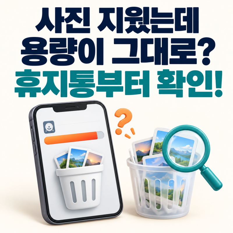 사진을 삭제했는데 저장공간이 그대로라면? 갤럭시·아이폰 휴지통 확인 방법