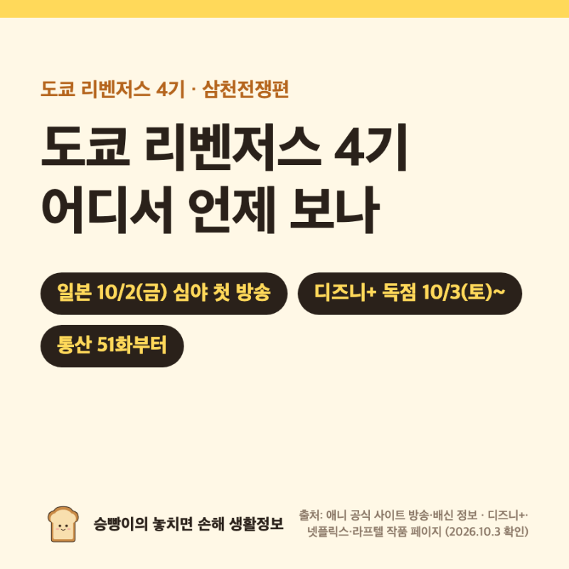 도쿄 리벤저스 4기｜일본 10/2(금) 심야 첫 방송 · 디즈니+ 독점 10/3(토)~ · 통산 51화부터 · 1~3....