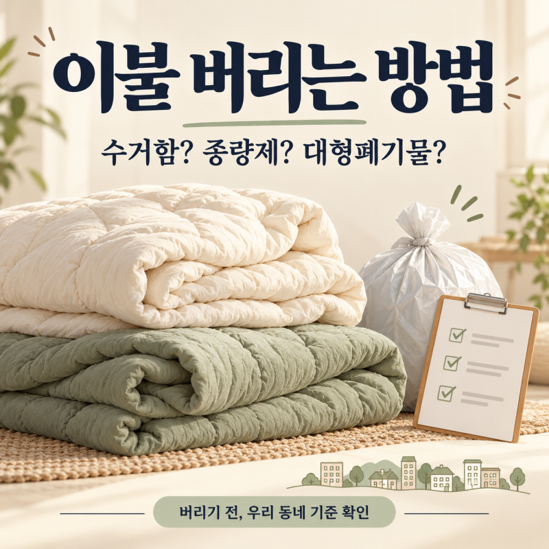 이불 버리는 방법, 의류수거함에 넣기 전 꼭 확인할 3가지