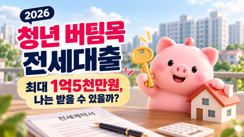 2026 청년 버팀목 전세대출, 최대 1억5천만원? 나이·소득·한도부터 일반 버팀목 차이까지