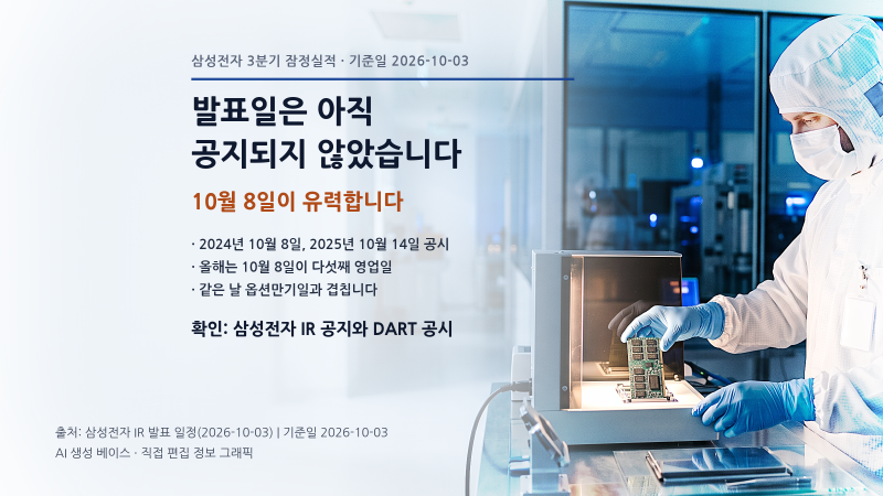 삼성전자 3분기 실적 발표일, 10월 8일 유력과 확인할 세 숫자