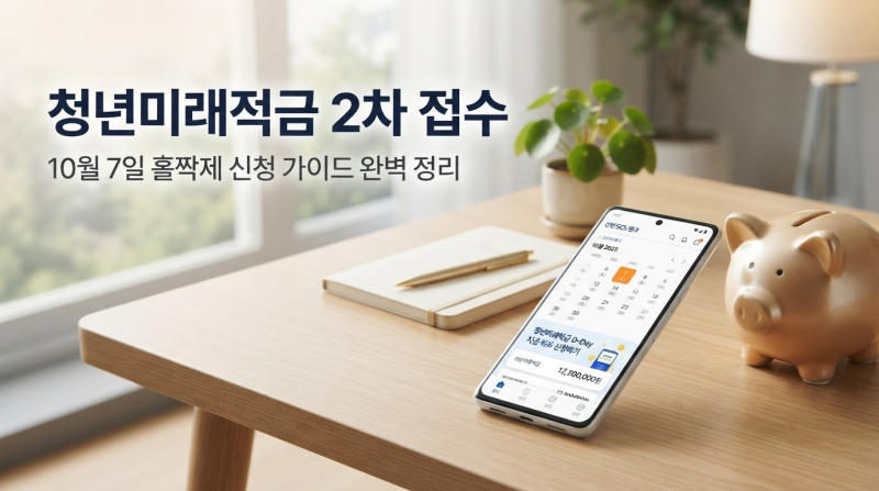 10월 7일 청년미래적금 2차 접수, 은행별 비대면 가입 신청 총정리