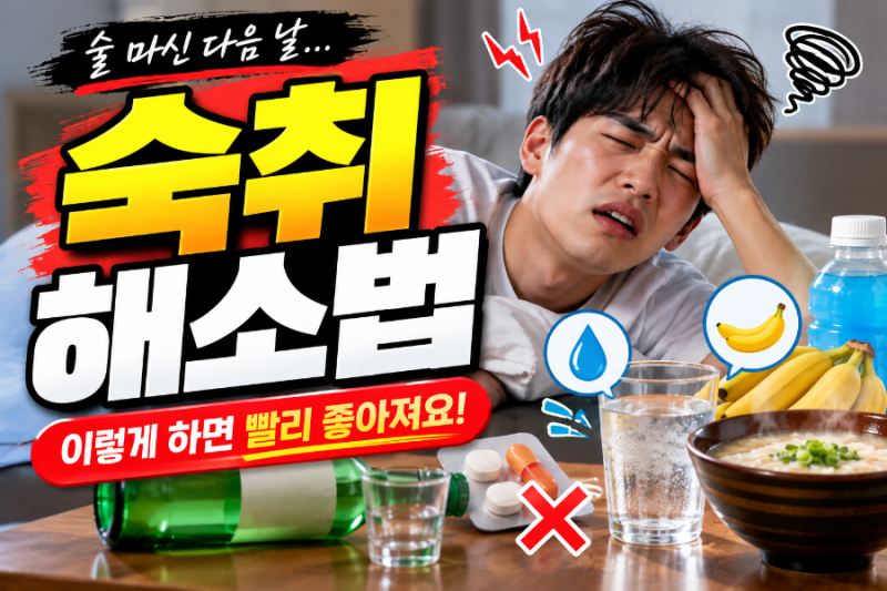 술 마신 다음 날 너무 힘들다면? 숙취 빨리 회복하는 현실적인 방법 7가지