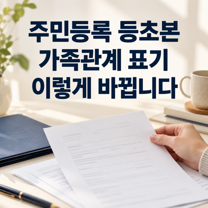 주민등록 등초본 가족관계 표기 변경 10월 29일부터 ‘세대원’, 상세 발급은?