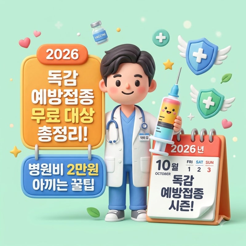 2026 독감 예방접종 무료 대상과 가격 총정리