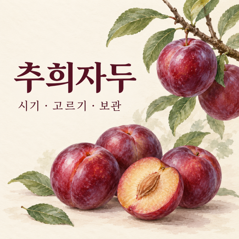 추희자두는 언제 나오나요? 늦자두 특징과 고르기·보관법