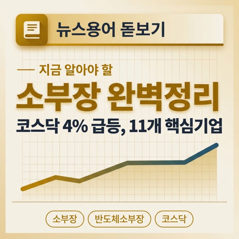 소부장(소재·부품·장비) 완벽정리: 코스닥 4% 급등을 이끈 11개 핵심기업