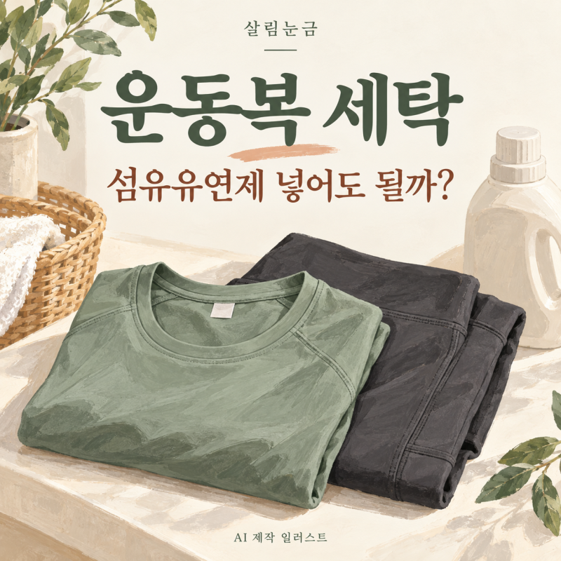 기능성 운동복 세탁, 섬유유연제 넣어도 될까?