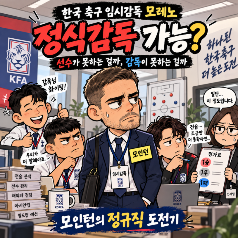 한국 축구 임시감독 모레노, 정식감독 가능할까? 선수가 못하는 걸까 감독이 못하는 걸까